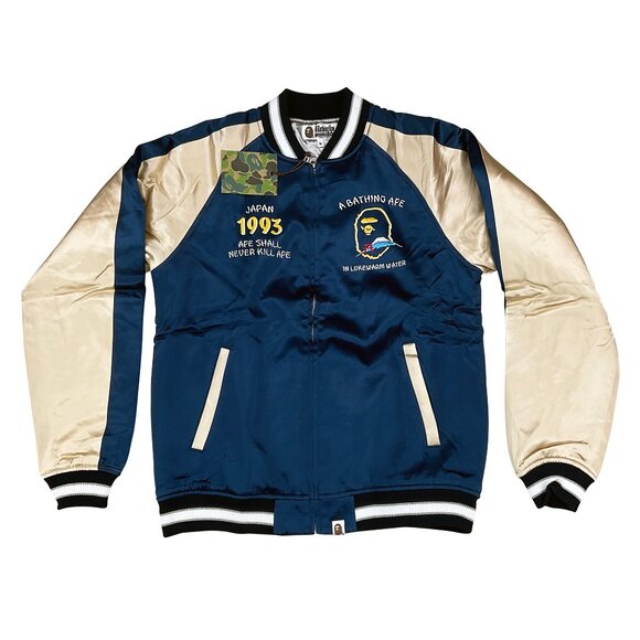 BAPE Japan Souvenir Jacket Coat BlueA Bathing Ape